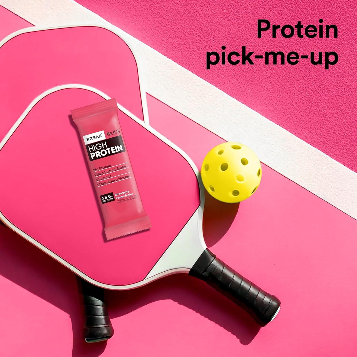 image:imageRXBAR High Protein Bars Gluten Free Protein Snacks Strawberry Peanut Butter 253oz Box 12 BarsStrawberry Peanut Butter