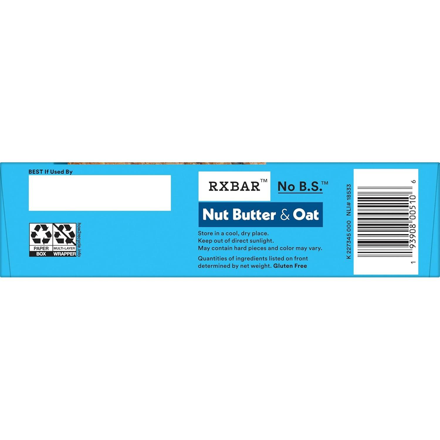 image:imageRXBAR Nut Butter And Oat Protein Bars Protein Snacks Snack Bars Blueberry Cashew Butter 97oz Box 5 Count97 OZ Pack of 2