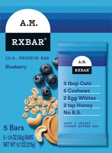 image:imageRXBAR Nut Butter And Oat Protein Bars Protein Snacks Snack Bars Blueberry Cashew Butter 97oz Box 5 Count97 OZ Pack of 2