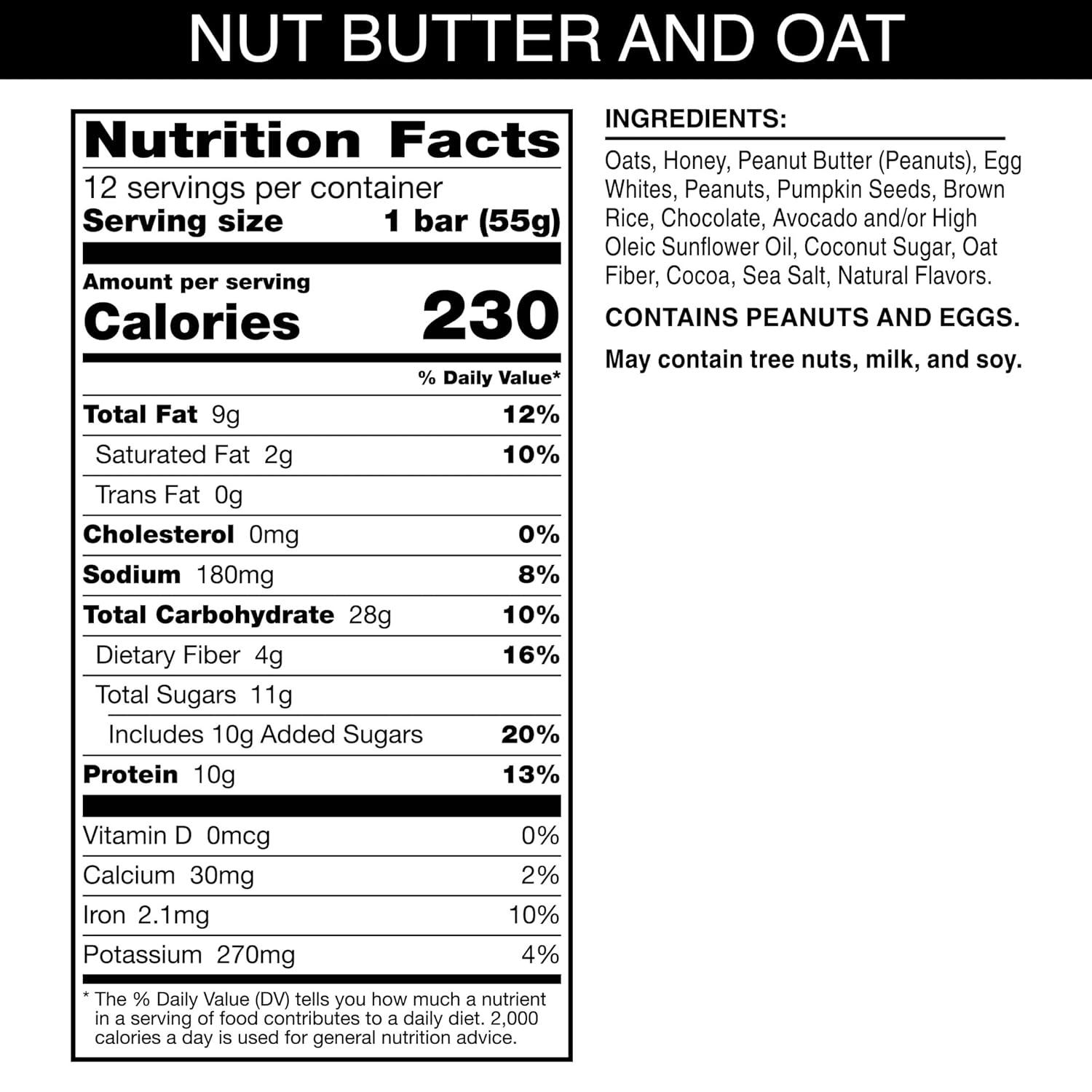 image:imageRXBAR Nut Butter and Oat Protein Bars Protein Snacks Dark Chocolate Peanut Butter 6 Boxes 30 Bars12 Count
