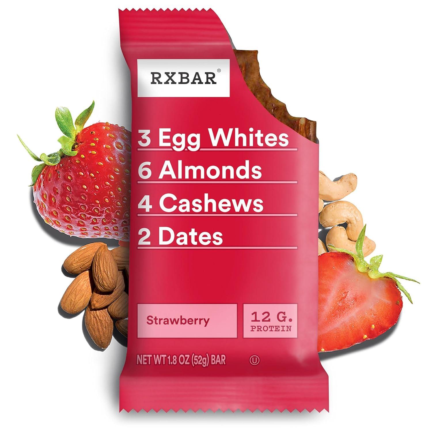 image:imageRXBAR Protein Bars 12g Protein Gluten Free Snacks Strawberry 22oz Box 12 Bars30 Count