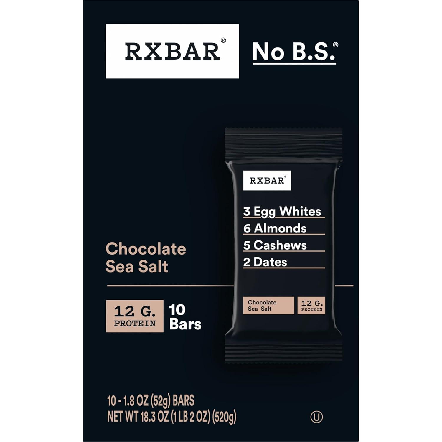 image:imageRXBAR Protein Bars Protein Snack Snack Bars Chocolate Sea Salt 22oz Box 12 CountChocolate