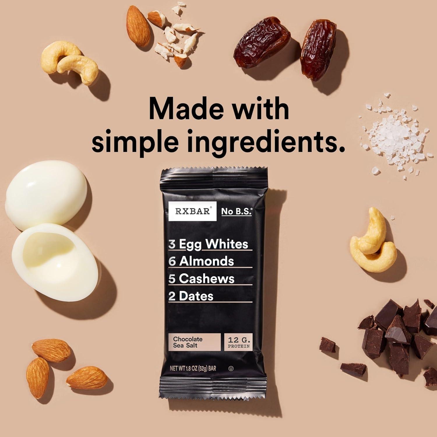 image:imageRXBAR Protein Bars Protein Snack Snack Bars Chocolate Sea Salt 22oz Box 12 CountChocolate