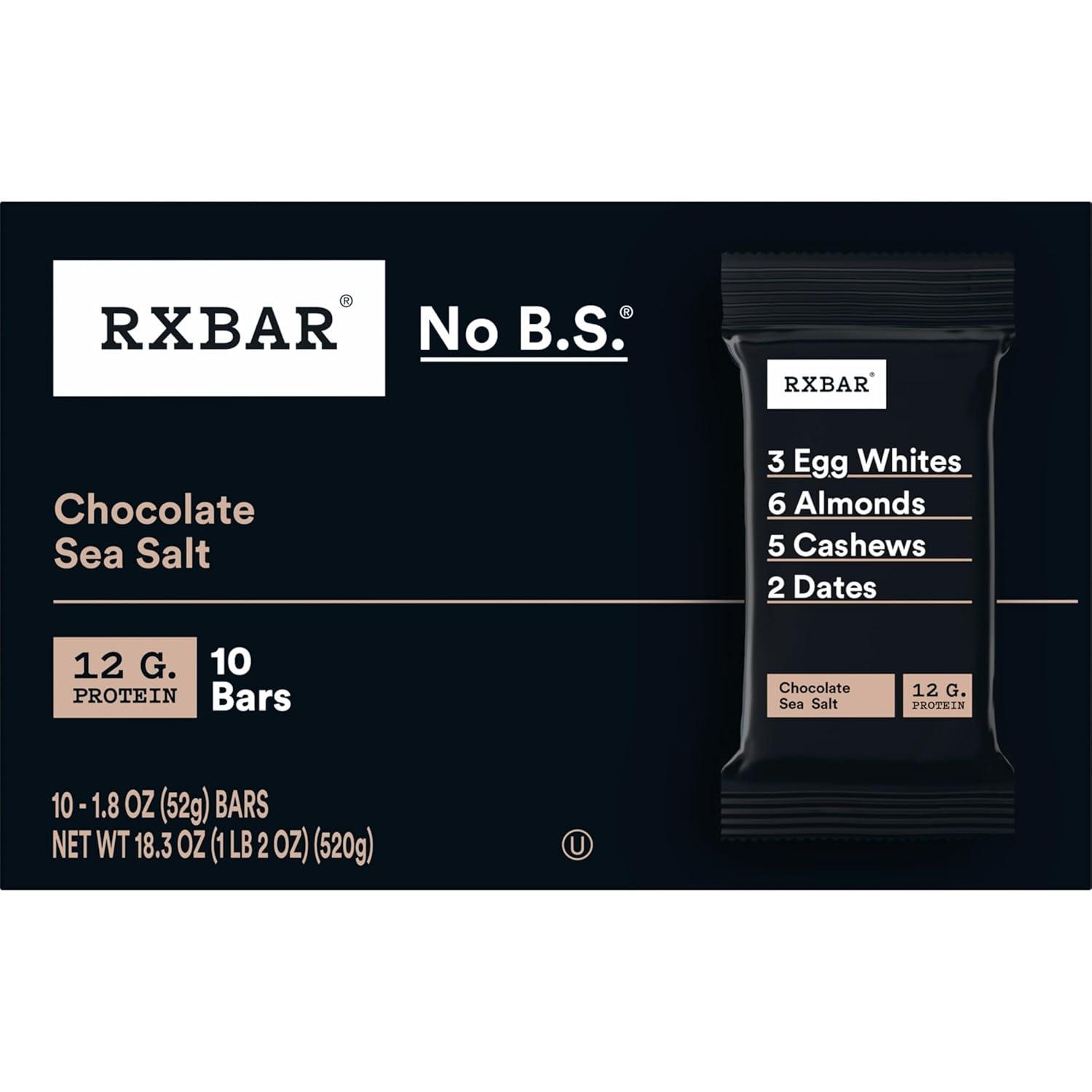 image:imageRXBAR Protein Bars Protein Snack Snack Bars Chocolate Sea Salt 22oz Box 12 CountChocolate