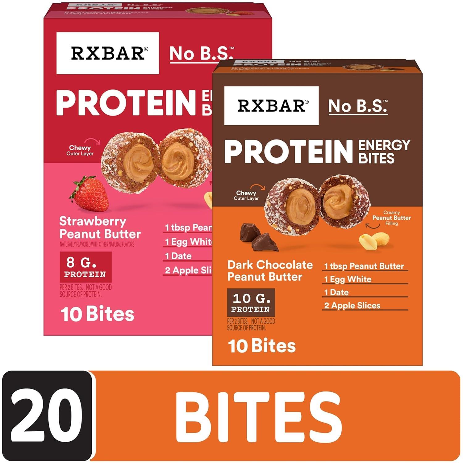 image:imageRXBAR Protein Energy Bites Gluten Free Energy Snacks Protein Snacks Variety Pack 20 BitesVariety Pack