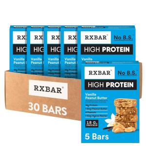 image:imageRXBAR High Protein Bars Gluten Free Protein Snacks Vanilla Peanut Butter 253oz Box 12 Bars30 Bars