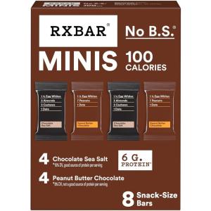 image:imageRXBAR Minis Protein Bars Protein Snack Snack Bars Variety Pack 73oz Box 8 Count2Flavor Chocolate Variety