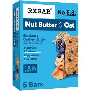 image:imageRXBAR Nut Butter And Oat Protein Bars Protein Snacks Snack Bars Blueberry Cashew Butter 97oz Box 5 Count97 OZ