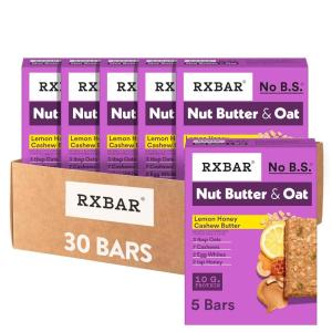 image:imageRXBAR Nut Butter and Oat Protein Bars Protein Snacks Snack Bars Lemon Honey Cashew Butter 232oz Box 12 Count30 Count