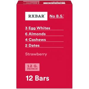 image:imageRXBAR Protein Bars 12g Protein Gluten Free Snacks Strawberry 22oz Box 12 Bars12 Count