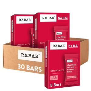 image:imageRXBAR Protein Bars 12g Protein Gluten Free Snacks Strawberry 22oz Box 12 Bars30 Count