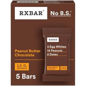 image:imageRXBAR Protein Bars Protein Snack Snack Bars Peanut Butter Chocolate 91oz Box 5 Count183 Ounce Pack of 5